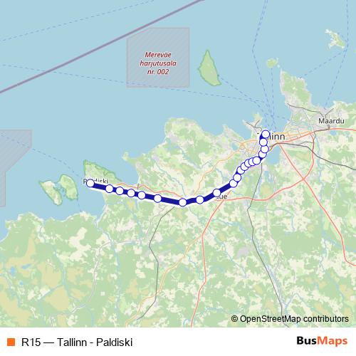 R15 rail Line Map