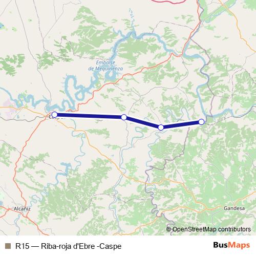 R15 rail Line Map