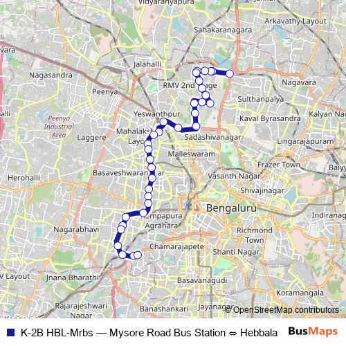 K-2B HBL-Mrbs bus Line Map