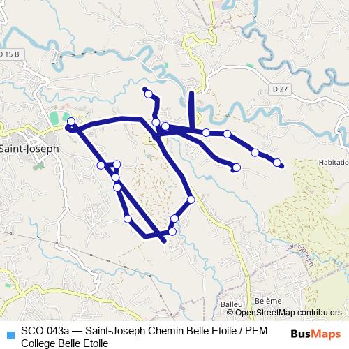 SCO 043a bus Line Map