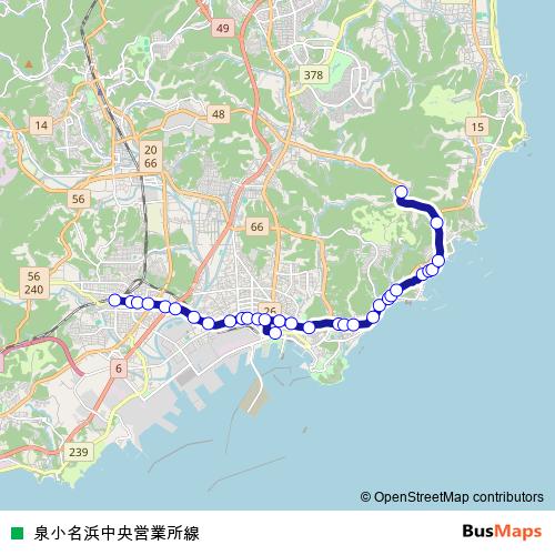 Izumi Onahama Chuo-Eigyosho Line bus Line Map