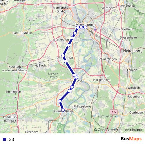 S3 bus Line Map