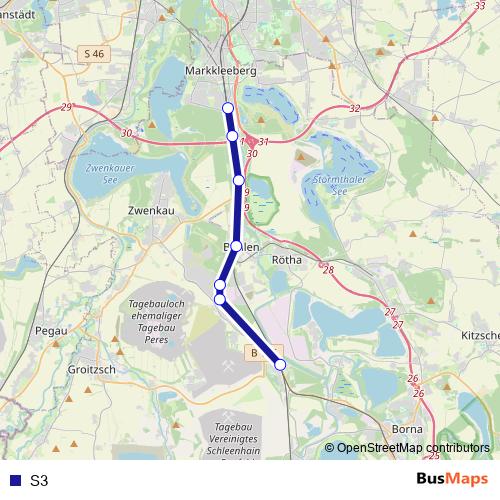 S3 bus Line Map