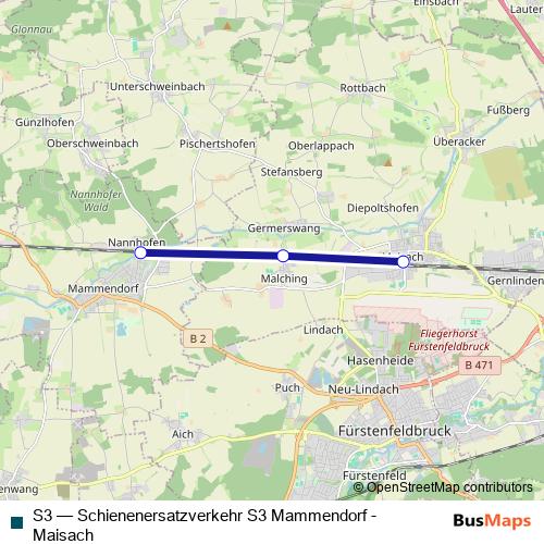 S3 bus Line Map