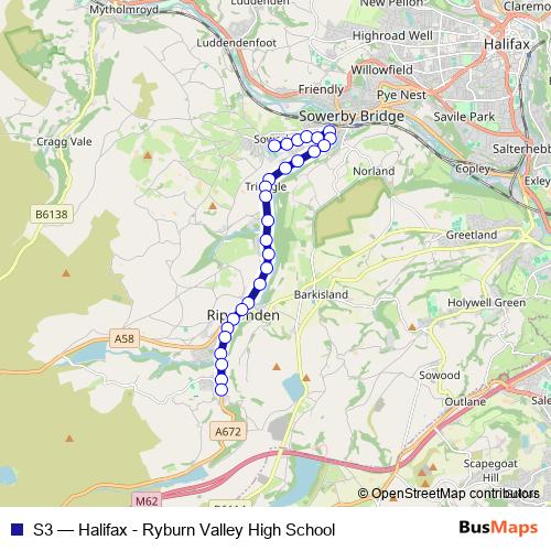 S3 bus Line Map