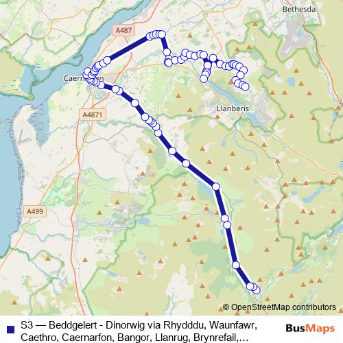 S3 bus Line Map