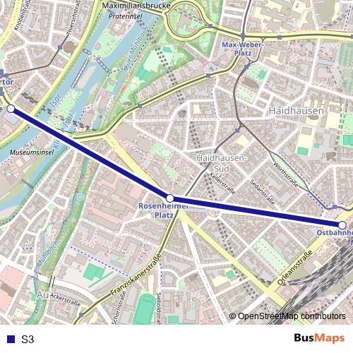 S3 bus Line Map