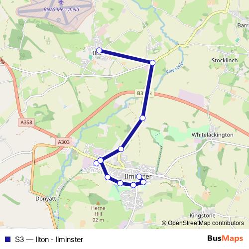 S3 bus Line Map