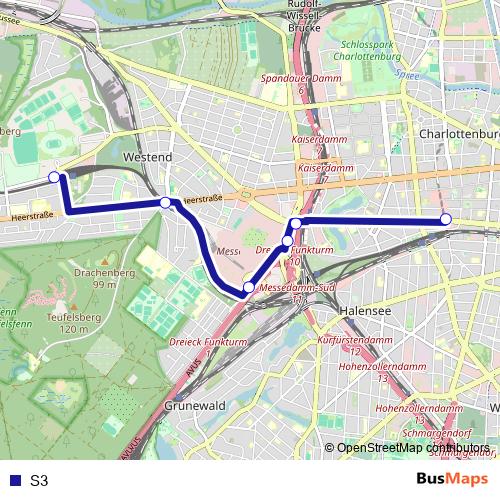 S3 bus Line Map