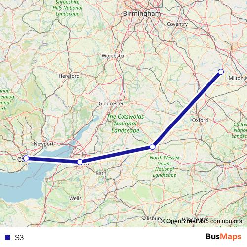 S3 bus Line Map