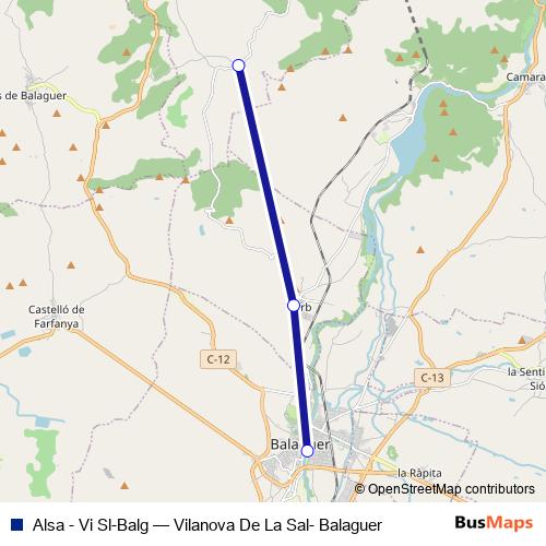Alsa - Vi Sl-Balg bus Line Map