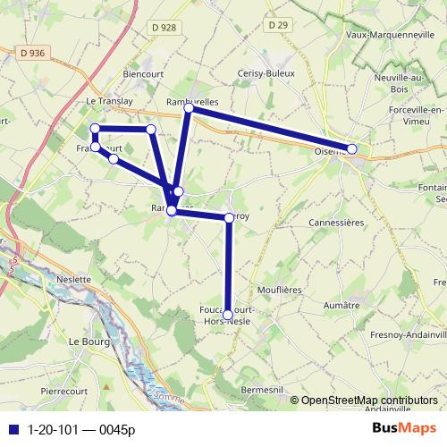1-20-101 bus Line Map