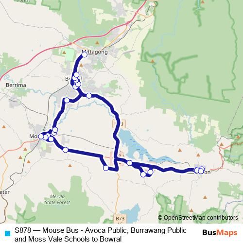 S878 bus Line Map