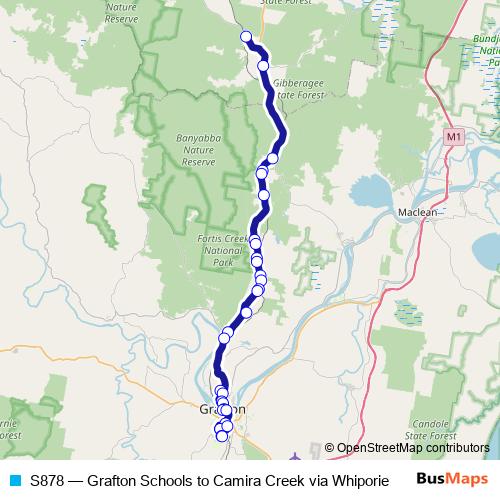 S878 bus Line Map