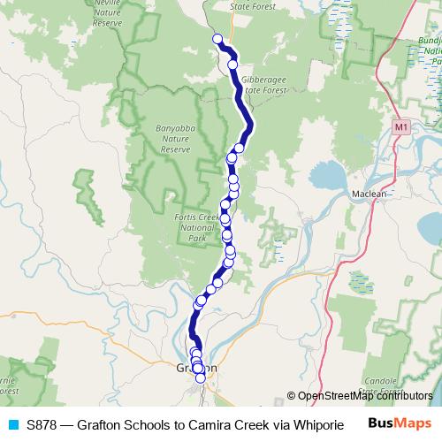 S878 bus Line Map