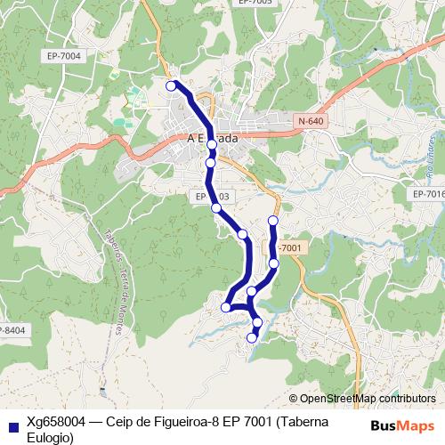 Xg658004 bus Line Map