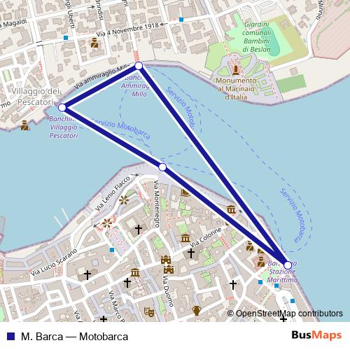 M. Barca ferry Line Map