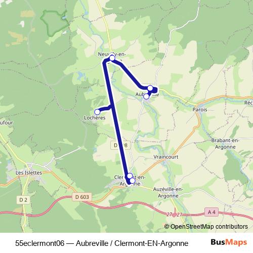 55eclermont06 bus Line Map