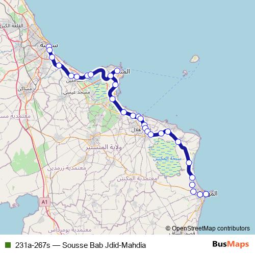 231a-267s rail Line Map