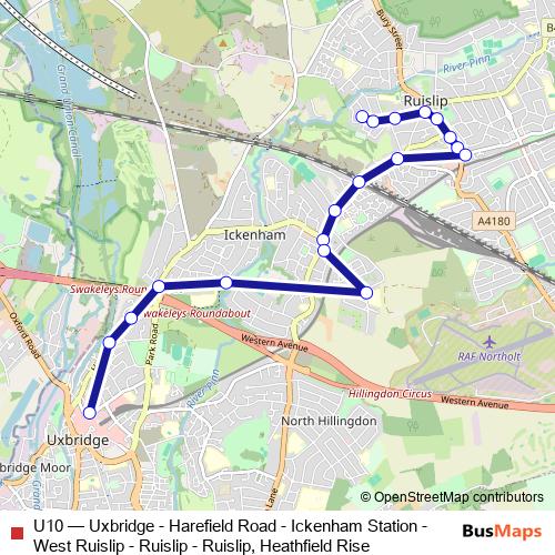 U10 bus Line Map