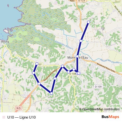 U10 bus Line Map