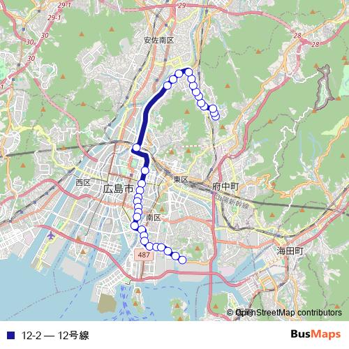 12-2 bus Line Map