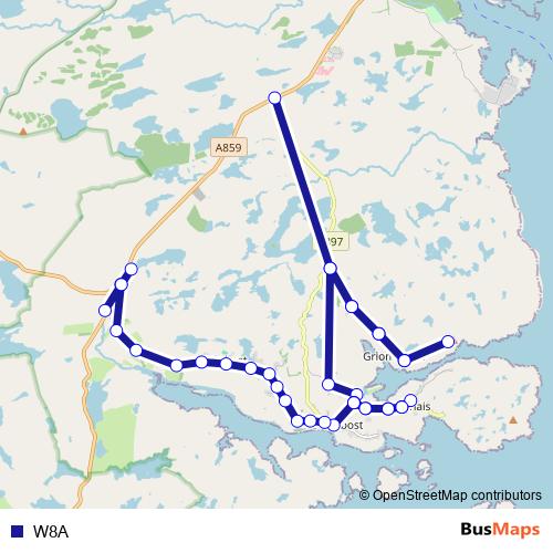W8A bus Line Map