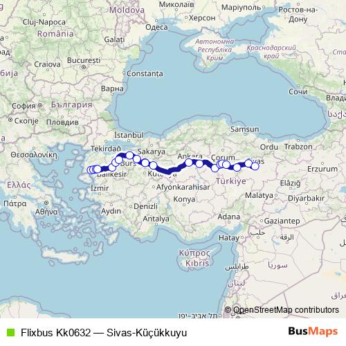 Flixbus Kk0632 bus Line Map