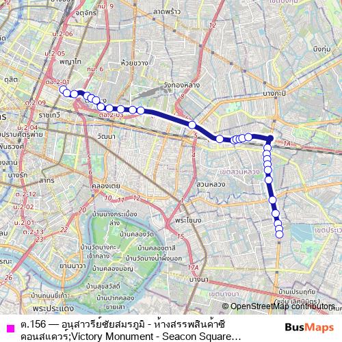 ต.156 bus Line Map