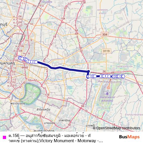 ต.156 bus Line Map