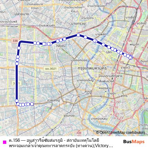 ต.156 bus Line Map