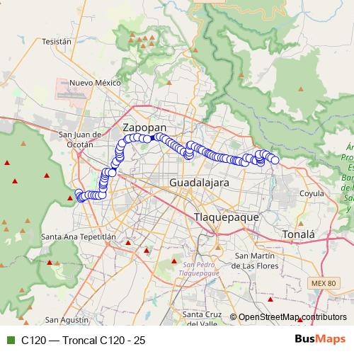 C120 bus Line Map