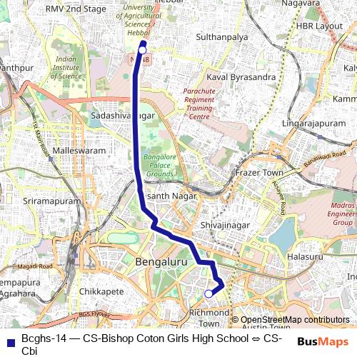Bcghs-14 bus Line Map