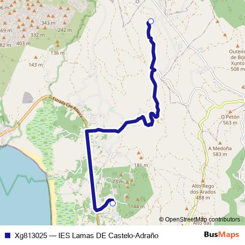 Xg813025 bus Line Map