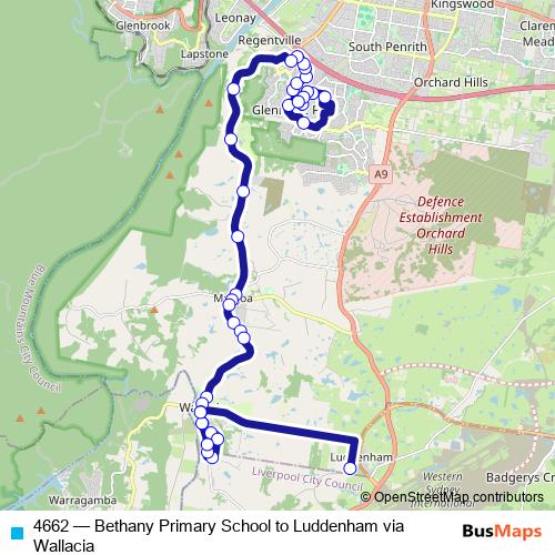 4662 bus Line Map