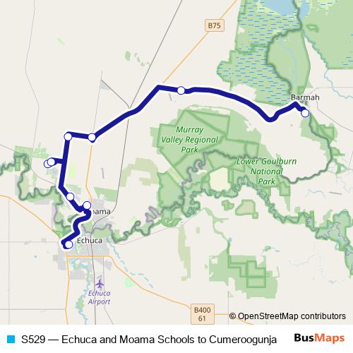 S529 bus Line Map