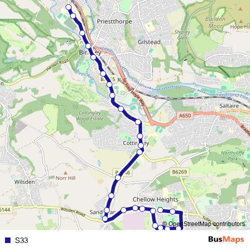 S33 bus Line Map
