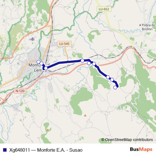 Xg648011 bus Line Map