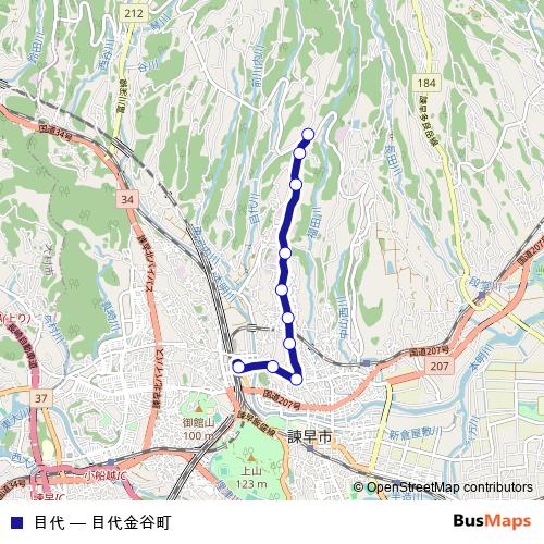 目代 bus Line Map