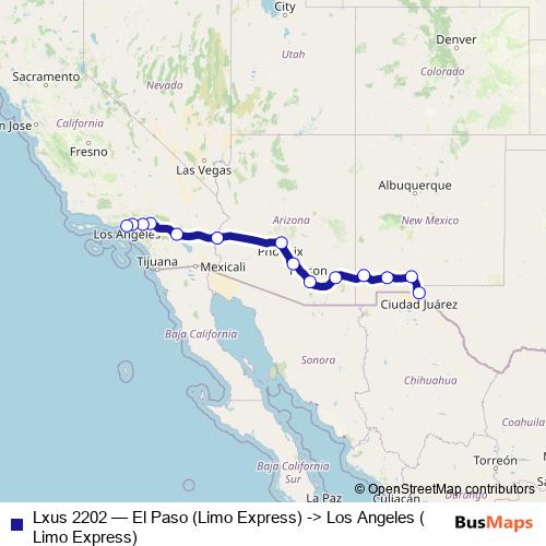 Lxus 2202 bus Line Map