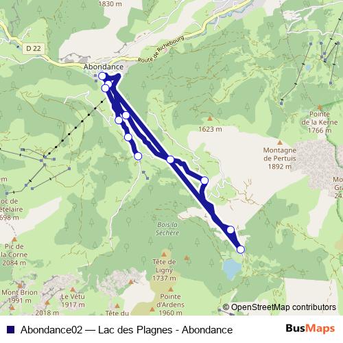 Abondance02 bus Line Map