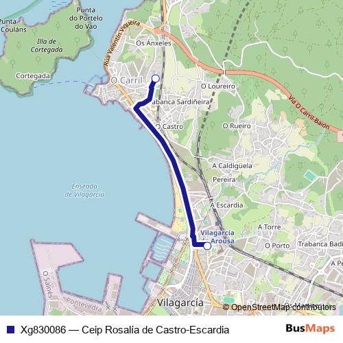Xg830086 bus Line Map