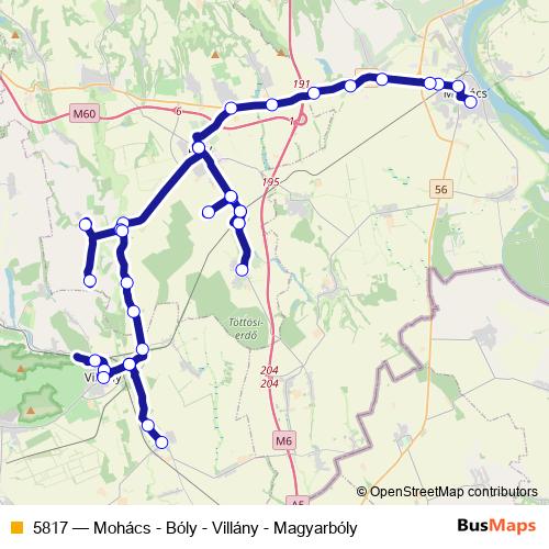 5817 bus Line Map