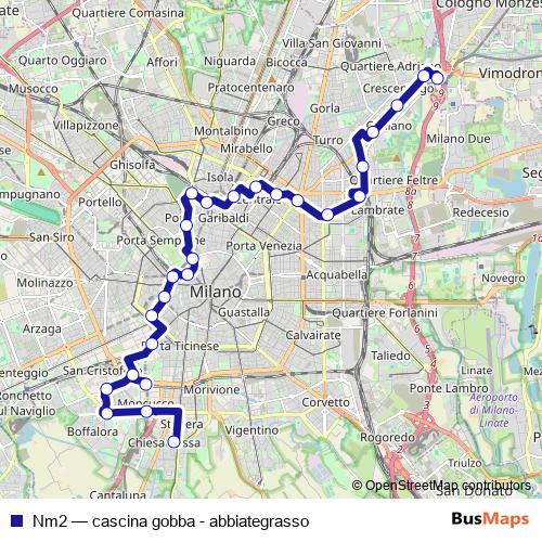 Nm2 bus Line Map