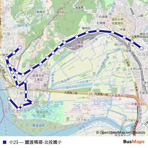 小23 bus Line Map