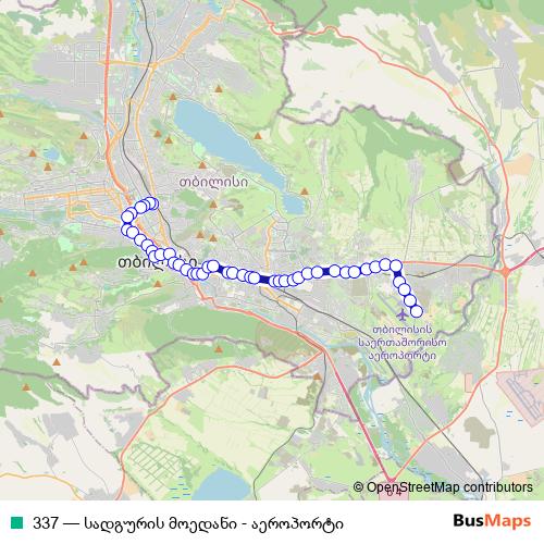 337 bus Line Map