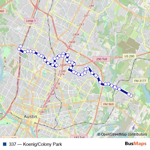 337 bus Line Map