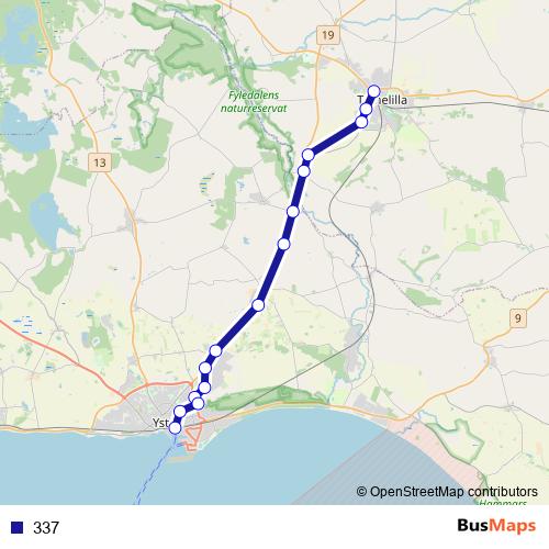 337 bus Line Map
