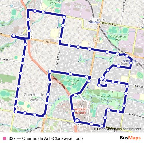 337 bus Line Map