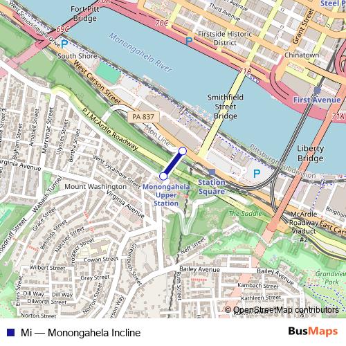 Mi funicular Line Map